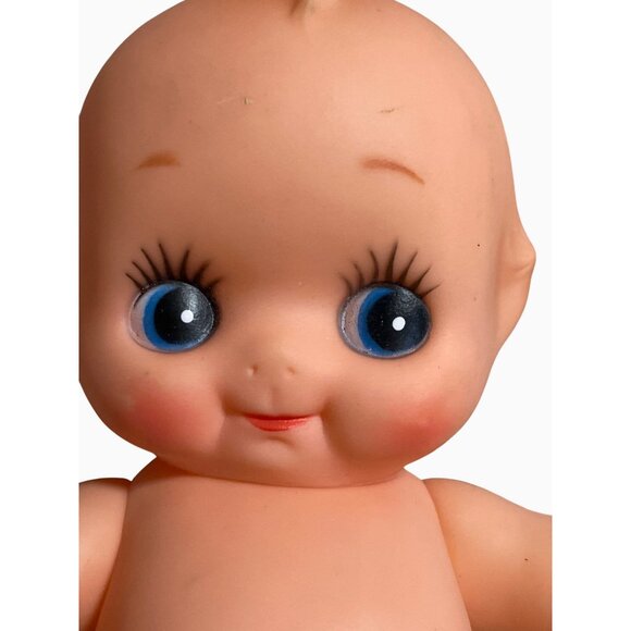 Kewpie Rubber Doll 7 Inch With Blue Eyes & Adorable Expression - Picture 4 of 12